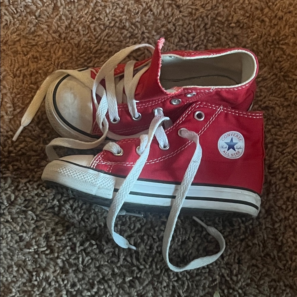 Converse Kids Red Canvas High-Tops